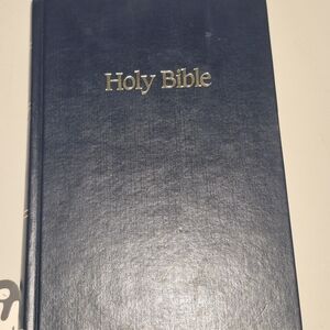 Holy Bible with Silver Text Hard Cover New